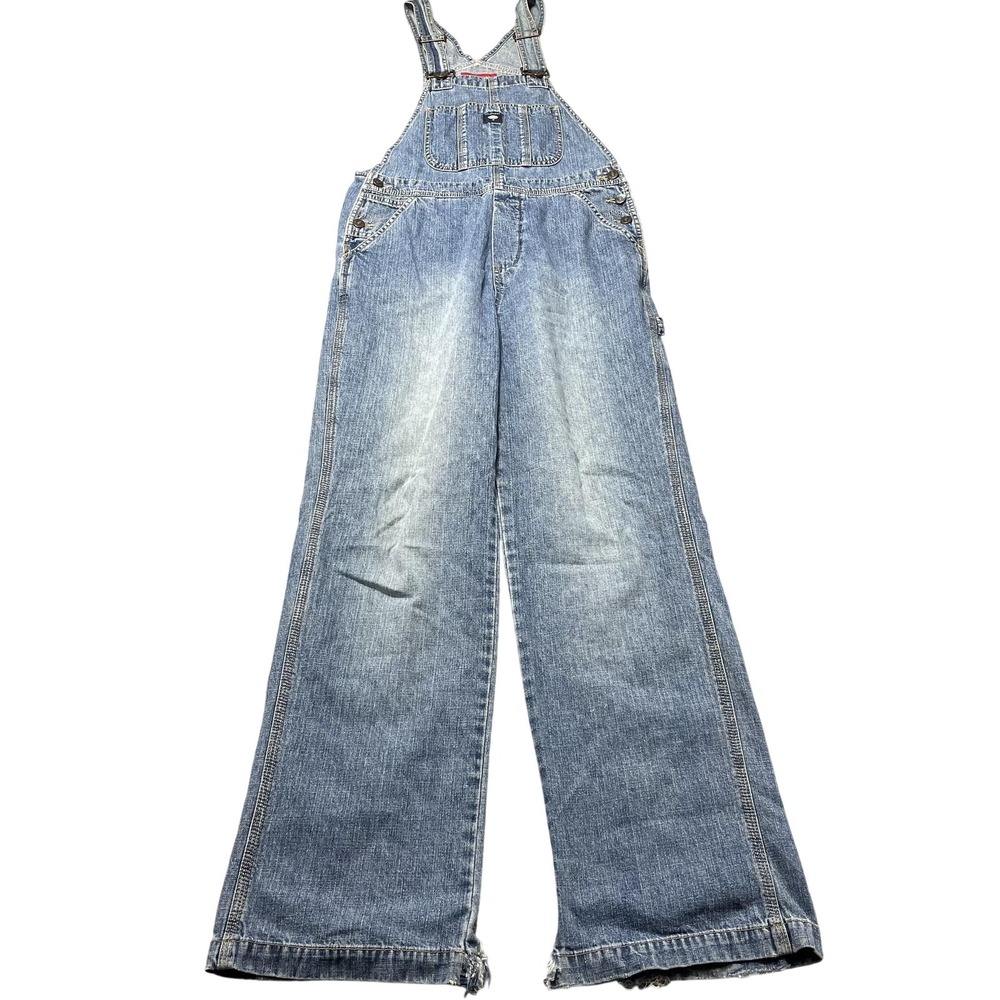 Unionbay Vintage 90s Y2K Blue Denim Overalls Bibs Womens Medium Ripped Bibs